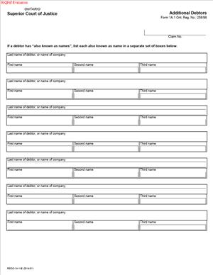 Form 1A.1 – Additional Debtors
