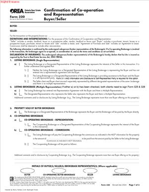 OREA-Form-320 Confirmation of Co-operation Representation