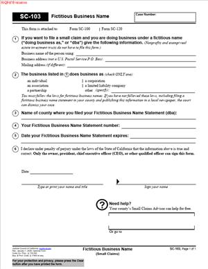 SC-103 Fictitious Business Name 2